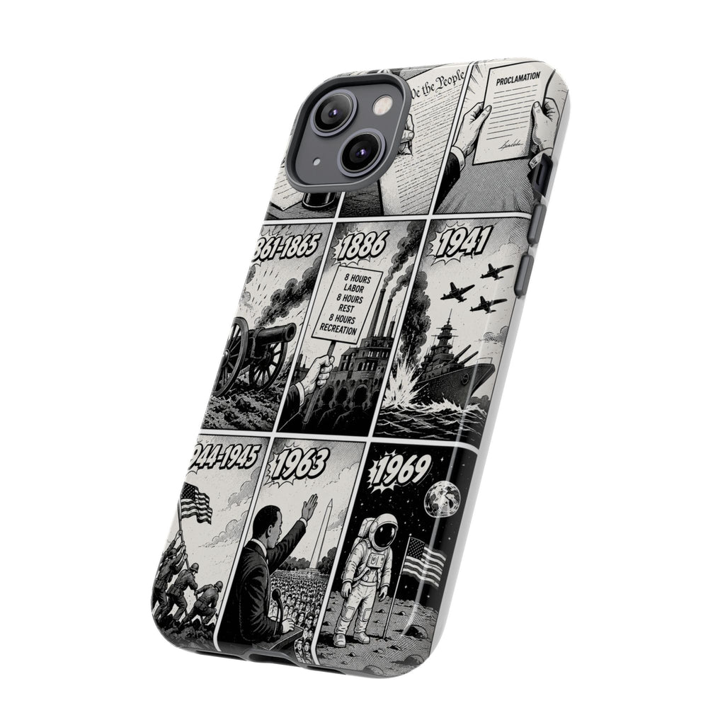 America Through the Ages Comic History Phone Case Printify