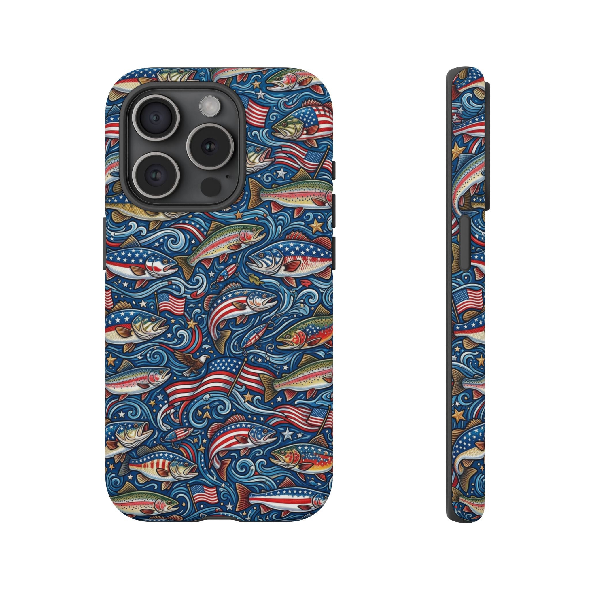 Patriotic Fishing Waters Phone Case Printify
