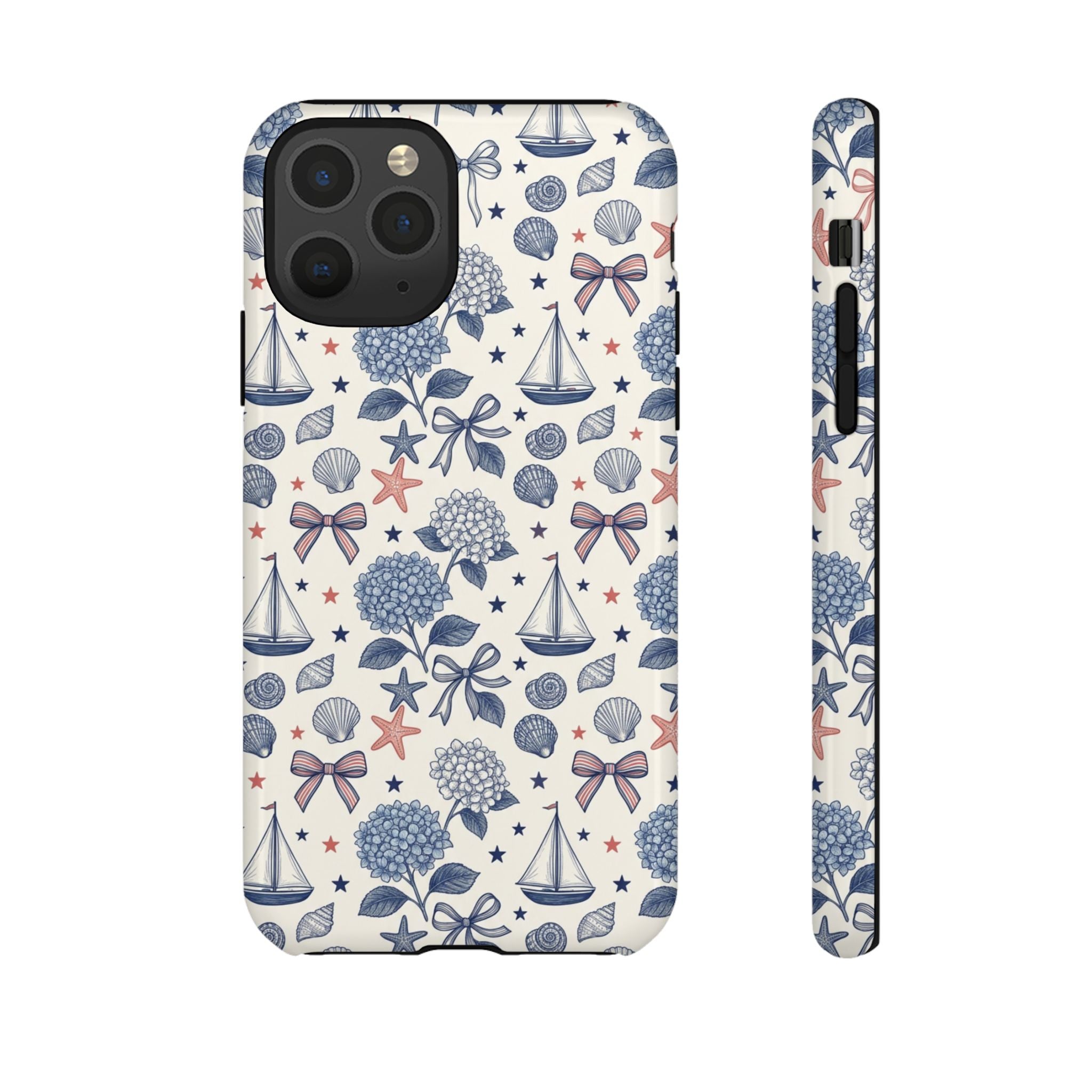 Coastal Americana Hydrangea Phone Case Printify