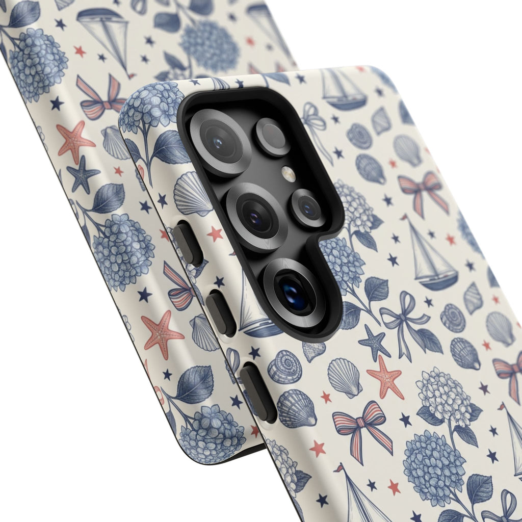 Coastal Americana Hydrangea Phone Case Printify