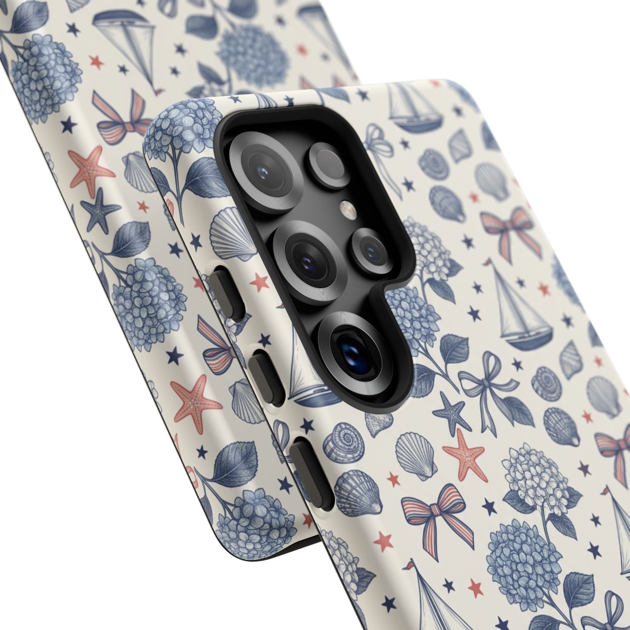 Coastal Americana Hydrangea Phone Case Printify