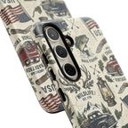 Patriotic Outdoors Phone Case – Bass Fishing & Vintage Americana Case Printify