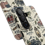 Patriotic Outdoors Phone Case – Bass Fishing & Vintage Americana Case Printify