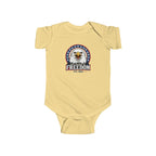 Patriotic Freedom Eagle Infant Bodysuit — "Freedom" Bald Eagle Baby Tee Printify