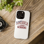 America Loves Winning Patriotic Phone Case – Tough Dual Layer iPhone & Samsung Galaxy S26 Case