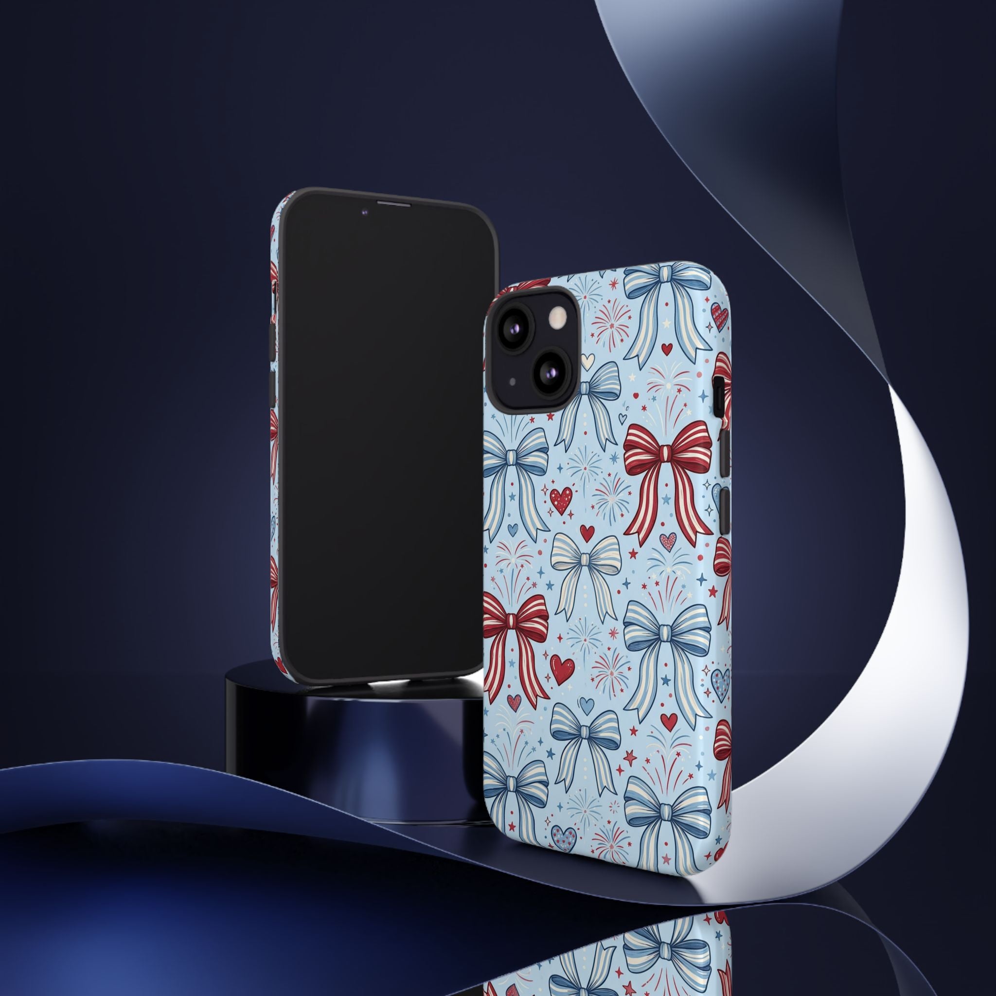 Patriotic Coquette Bows & Fireworks Phone Case Printify