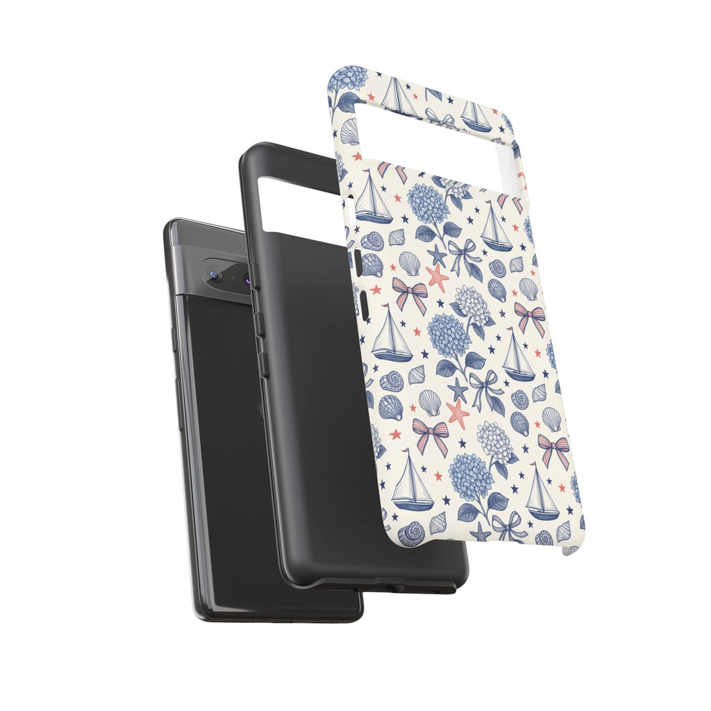 Coastal Americana Hydrangea Phone Case Printify