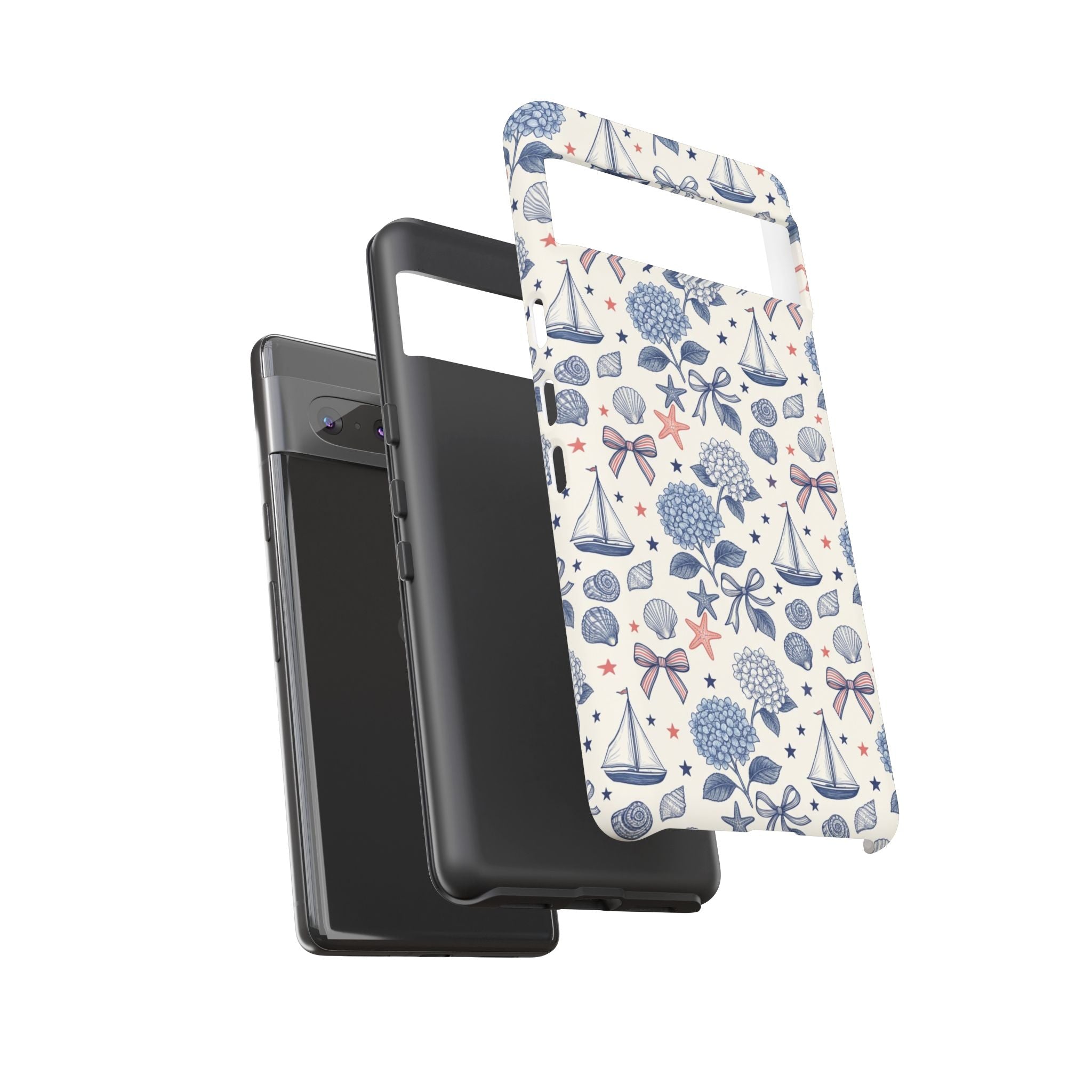 Coastal Americana Hydrangea Phone Case Printify