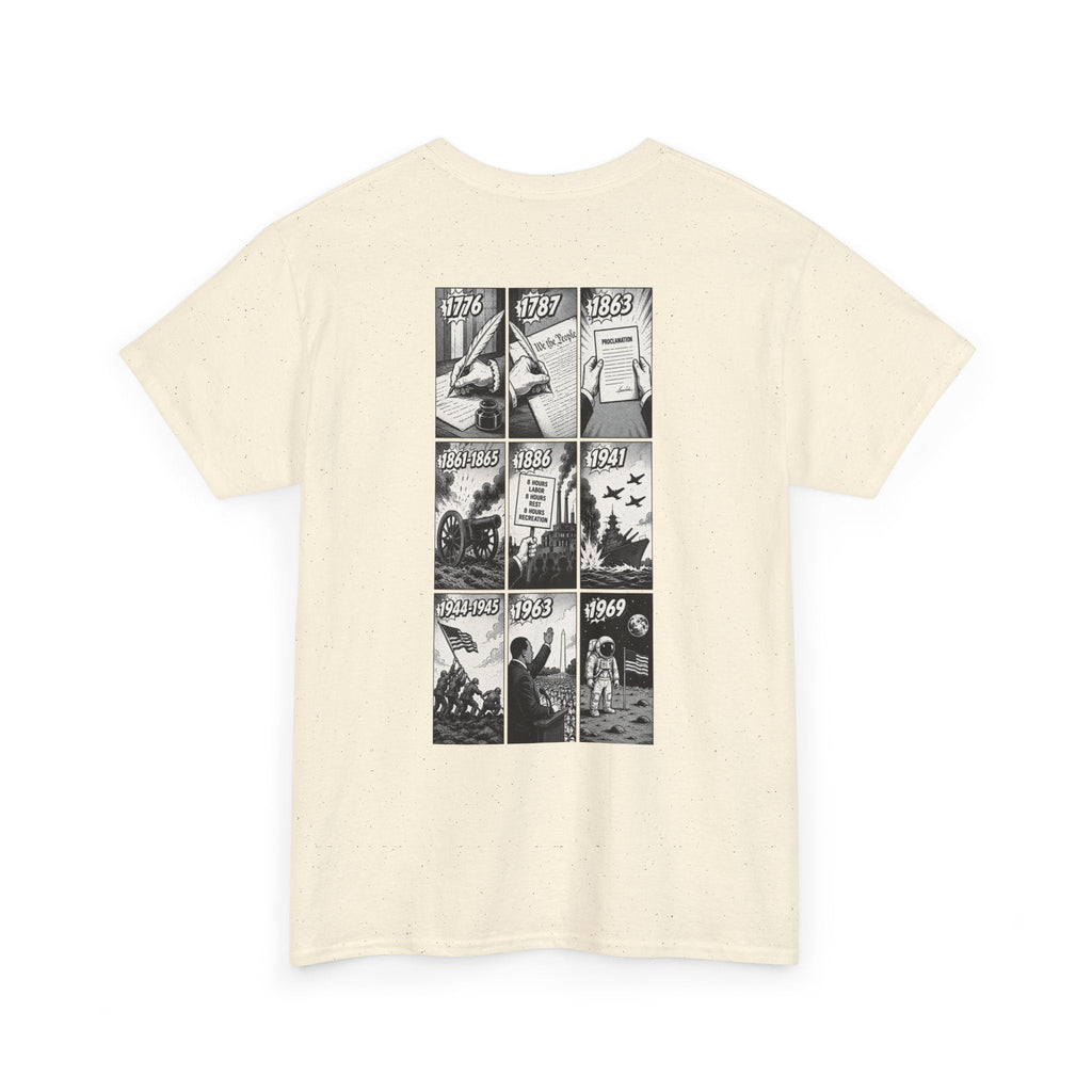America Comic Book History T-Shirt Printify