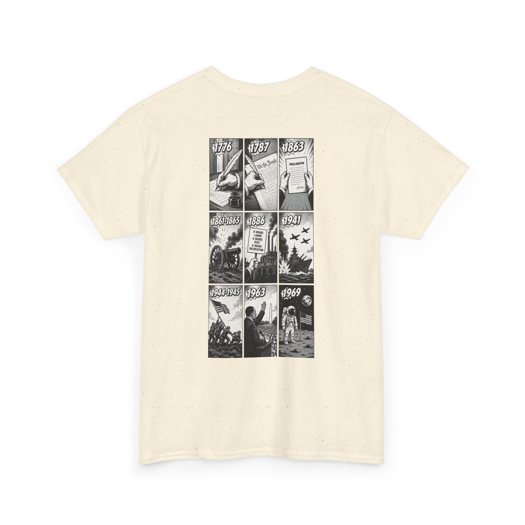 America Comic Book History T-Shirt Printify