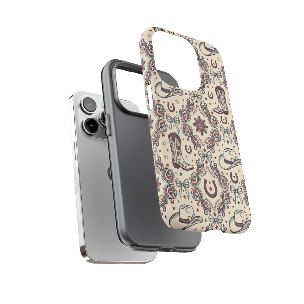 Americana Cowgirl Coquette Phone Case Printify