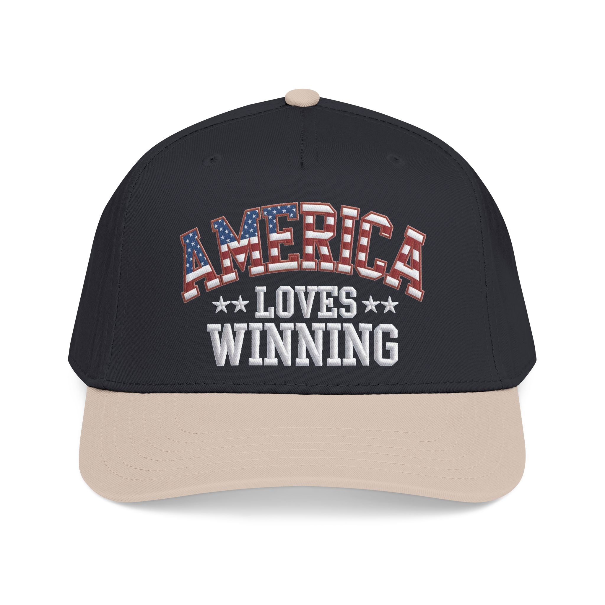 America Loves Winning Patriotic Hat – American Flag Cap
