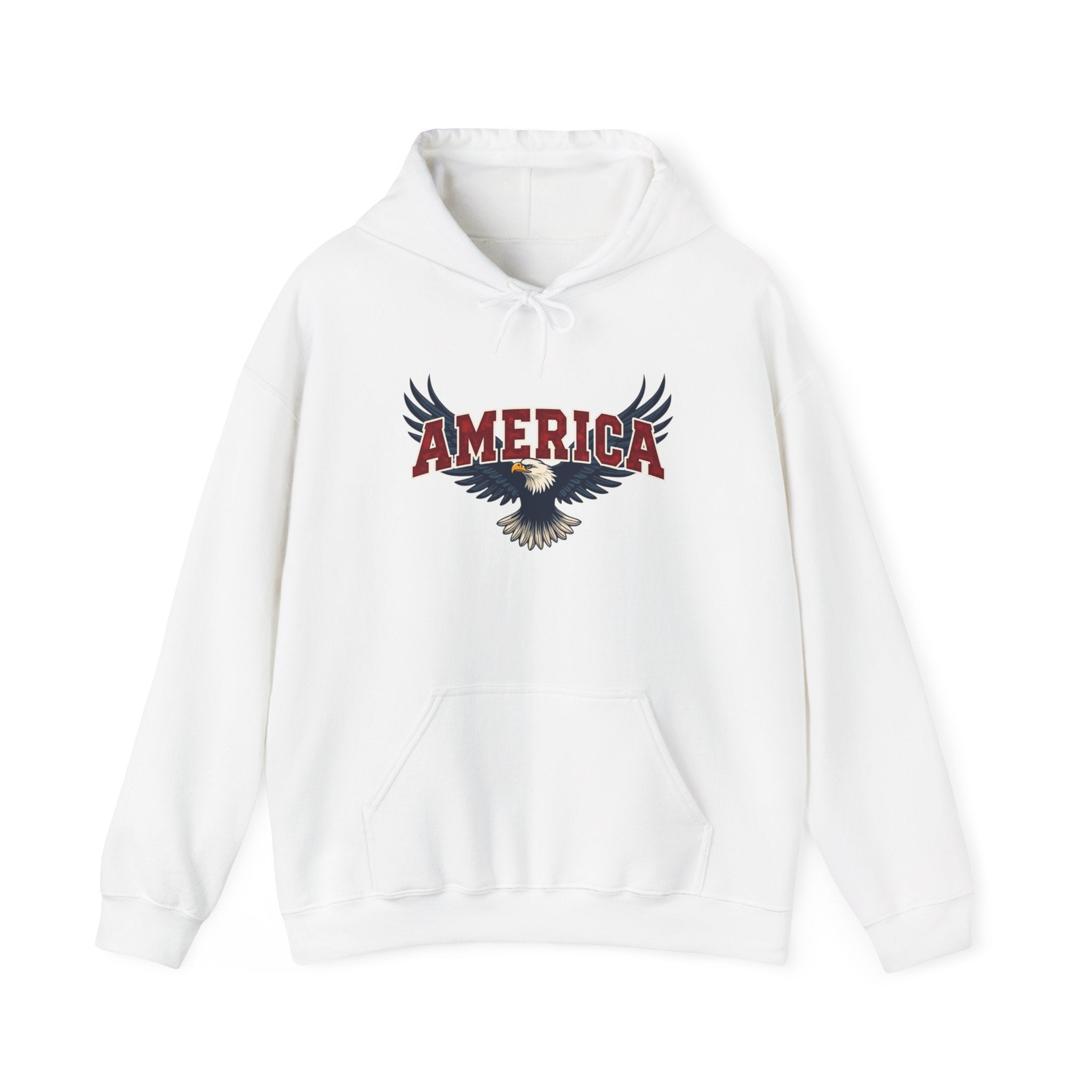 America Eagle Hoodie — Patriotic Bald Eagle Sweatshirt Printify