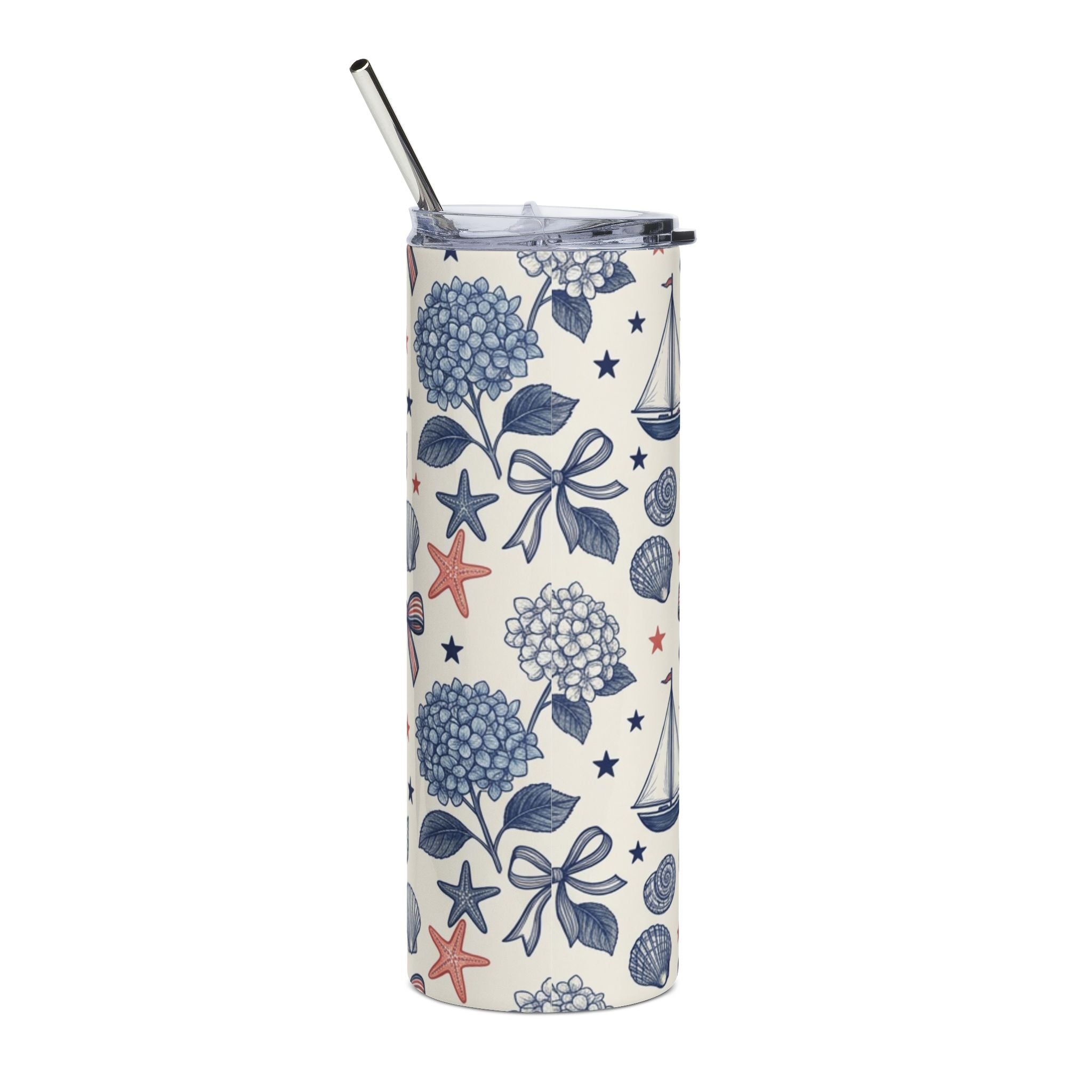 Nantucket Stainless Steel Tumbler — 20oz Insulated Travel Cup Printify