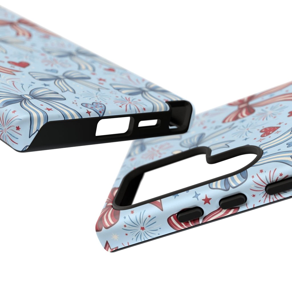 Patriotic Coquette Bows & Fireworks Phone Case Printify