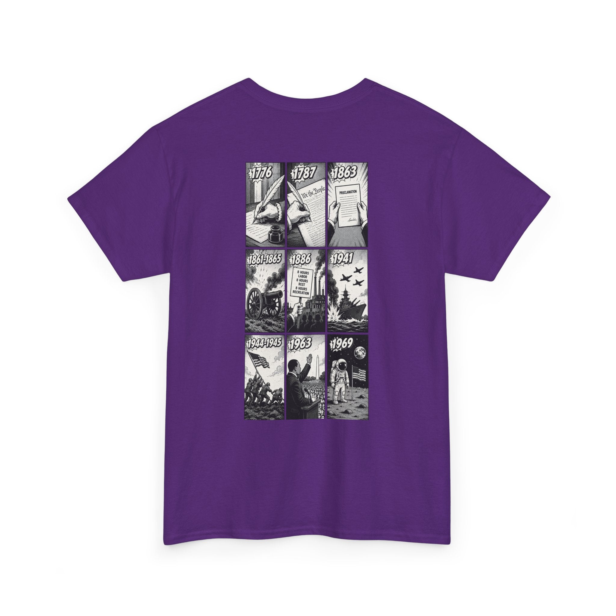 America Comic Book History T-Shirt Printify