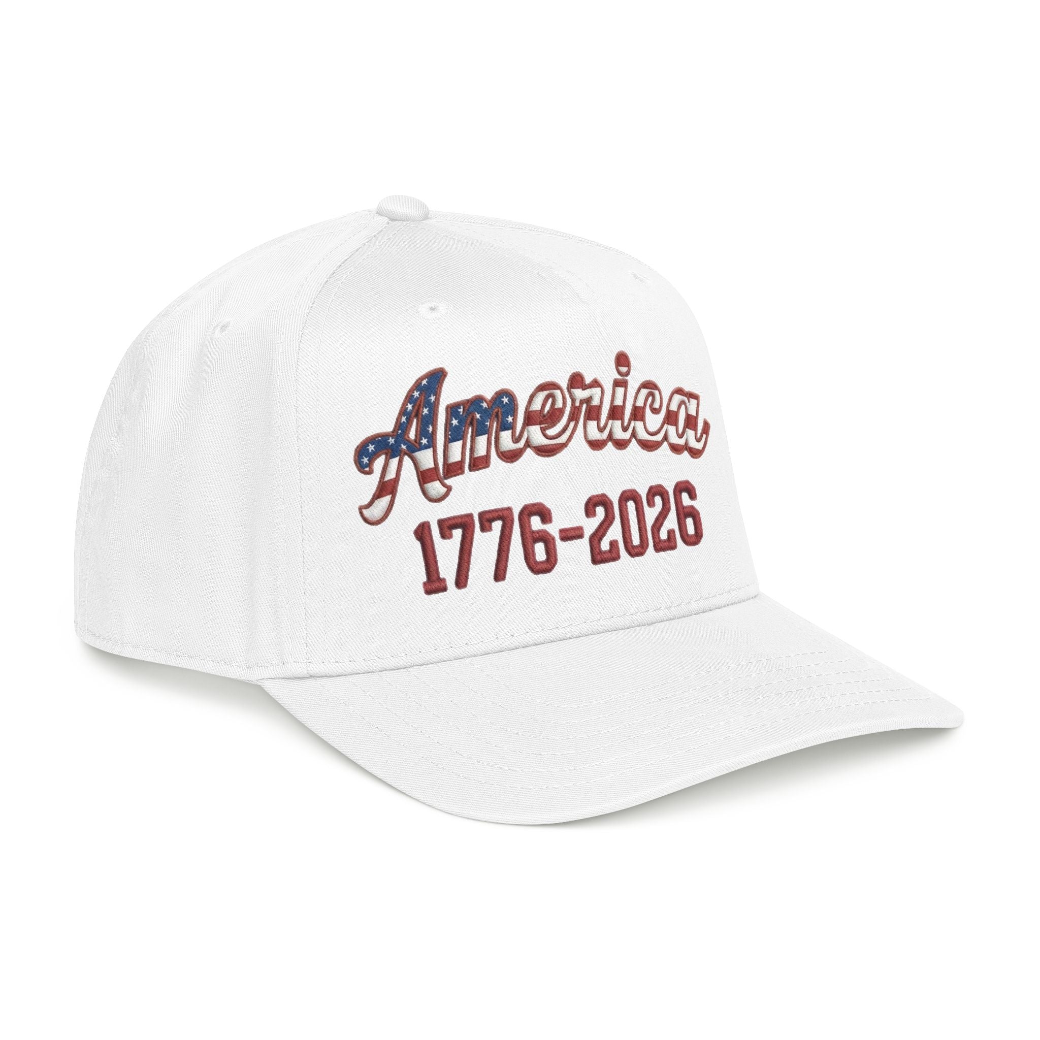 "America 1776–2026" Patriotic Baseball Cap – American Heritage Snapback Hat (Light Colors)