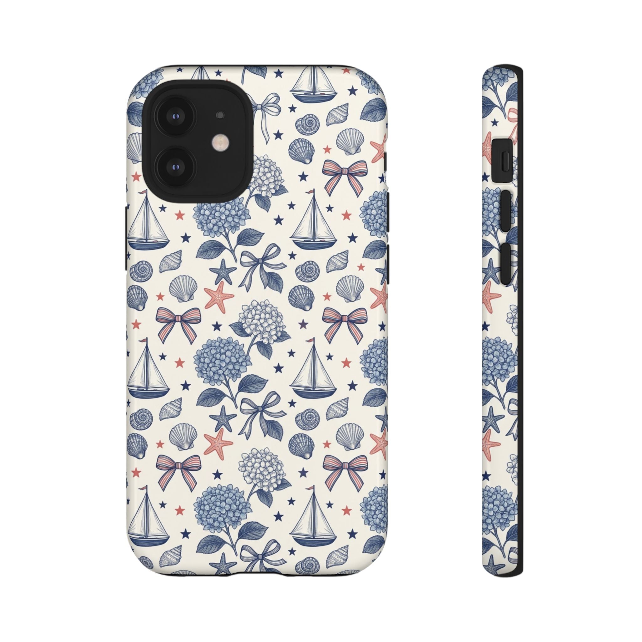 Coastal Americana Hydrangea Phone Case Printify