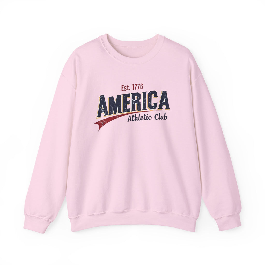 America Athletic Club Heritage Crewneck – Vintage Americana Sweatshirt Printify