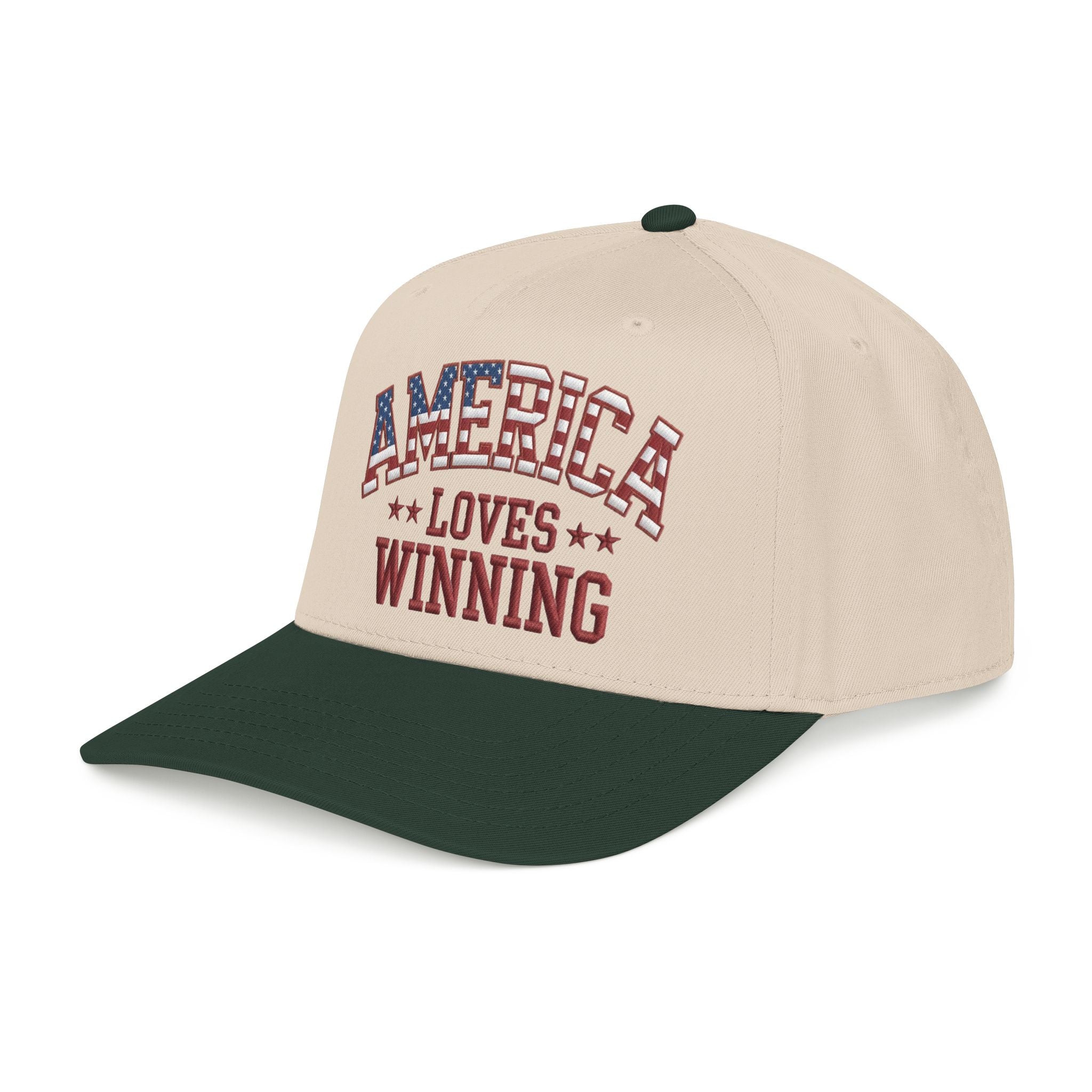America Loves Winning Patriotic Hat – American Flag Cap