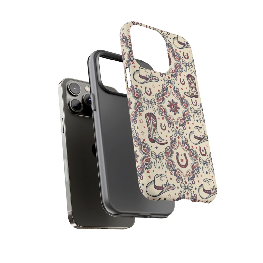 Americana Cowgirl Coquette Phone Case Printify