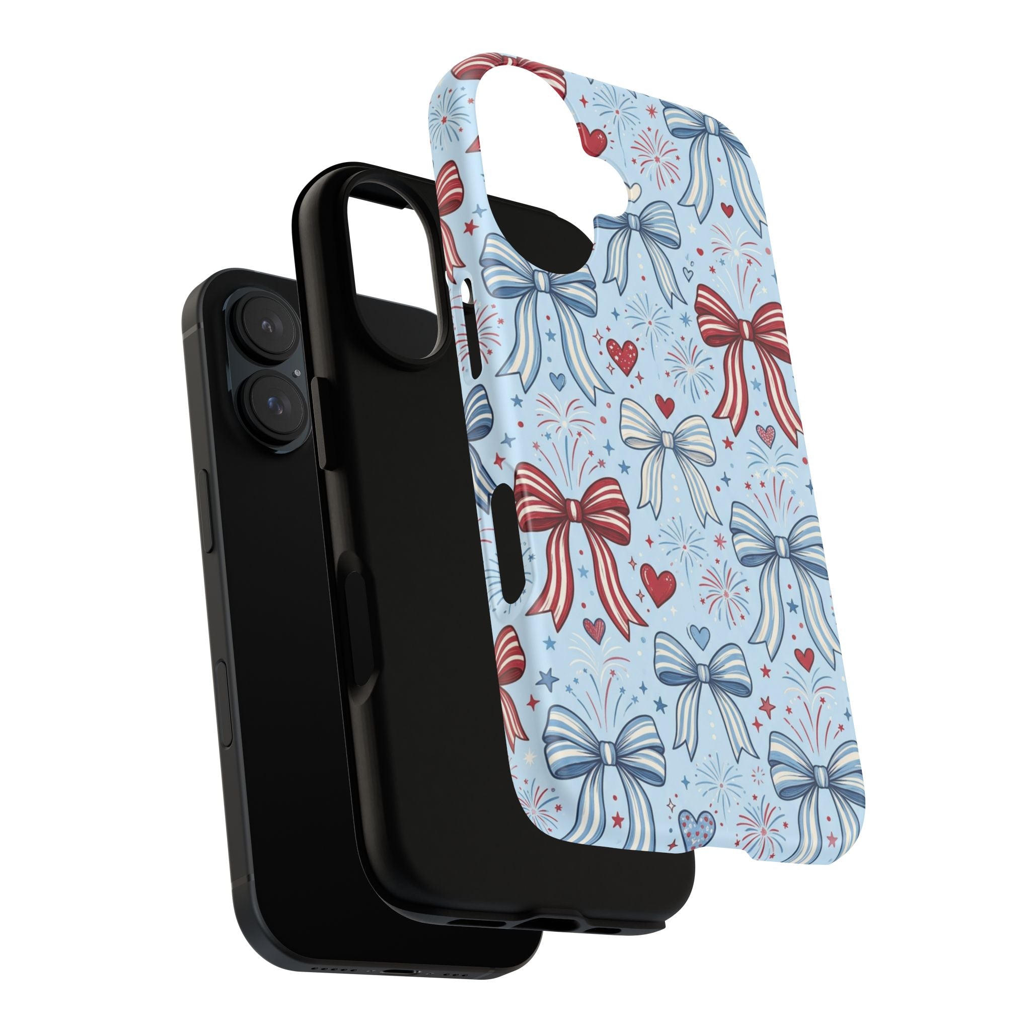 Patriotic Coquette Bows & Fireworks Phone Case Printify