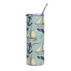Americana Harbor Eagle Skinny Tumbler Printify