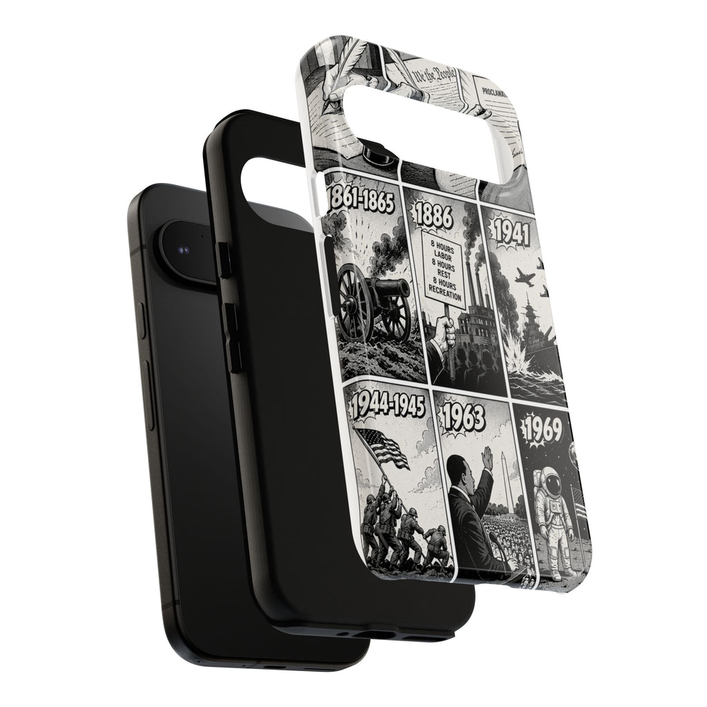 America Through the Ages Comic History Phone Case Printify