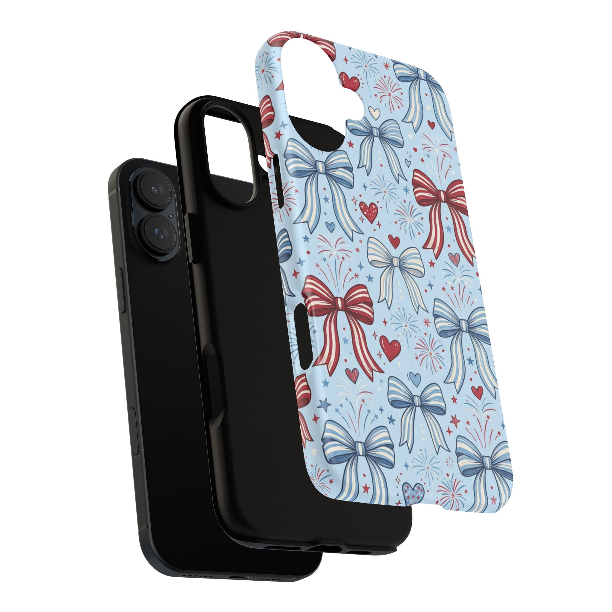 Patriotic Coquette Bows & Fireworks Phone Case Printify