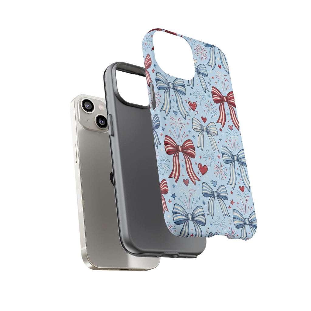Patriotic Coquette Bows & Fireworks Phone Case Printify