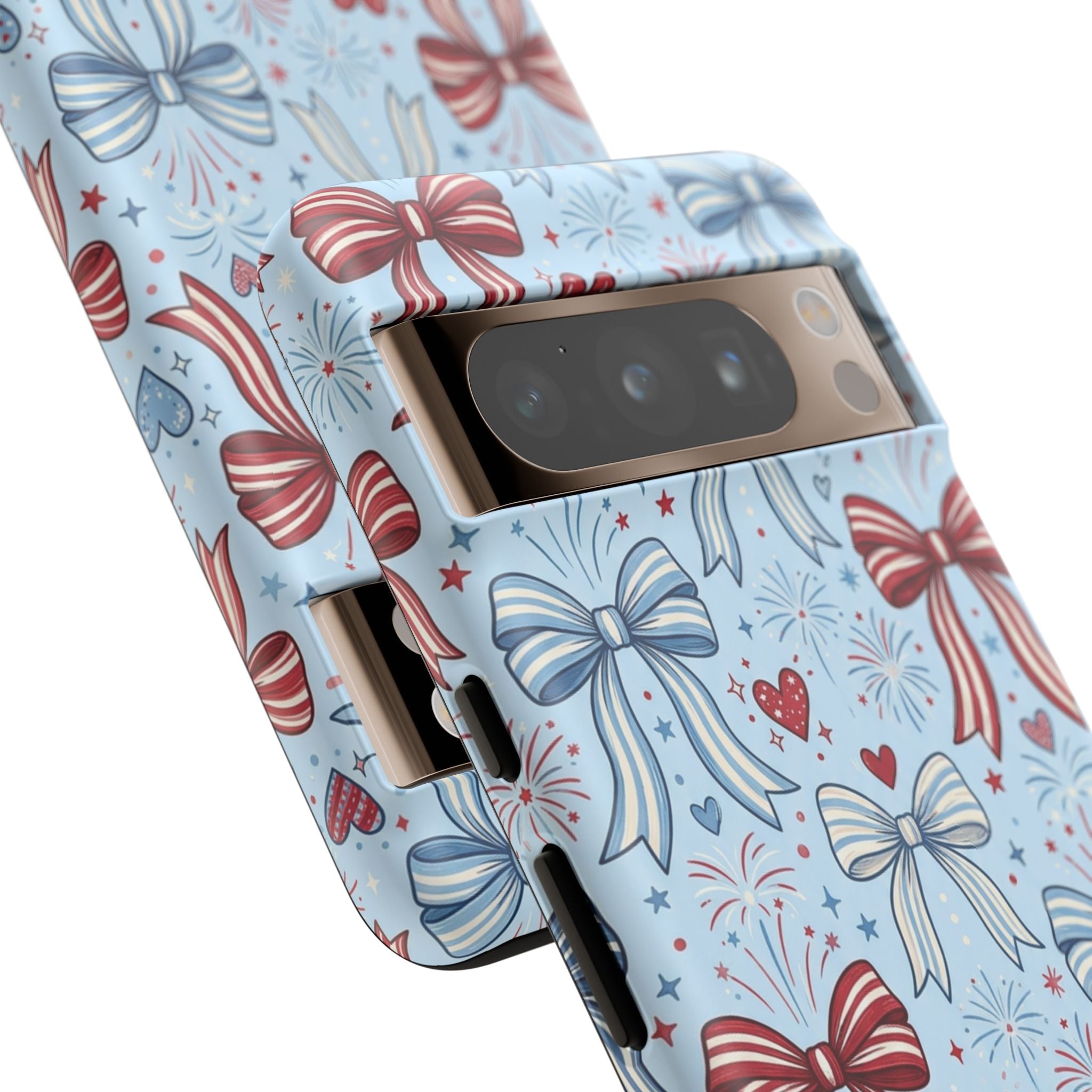 Patriotic Coquette Bows & Fireworks Phone Case Printify