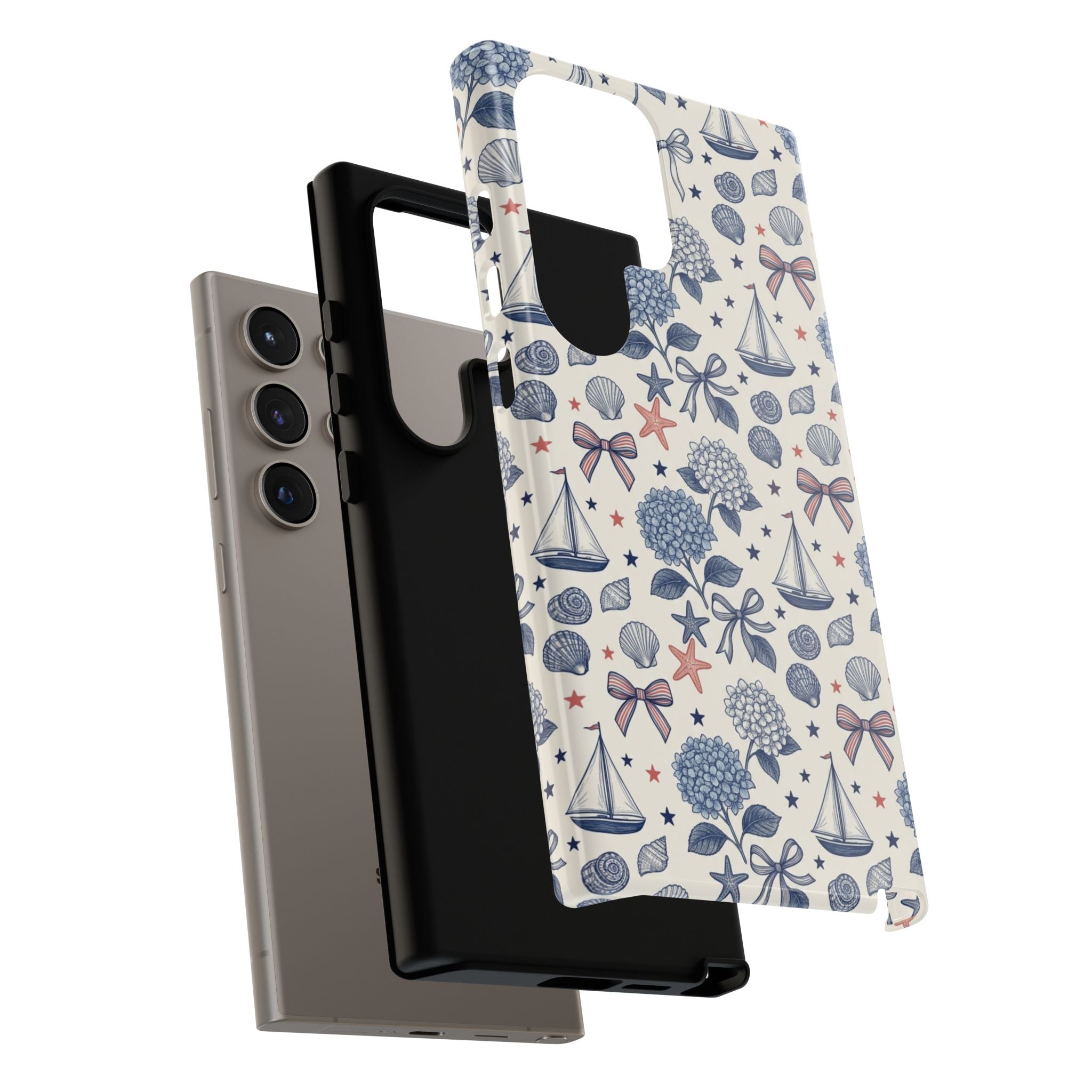 Coastal Americana Hydrangea Phone Case Printify