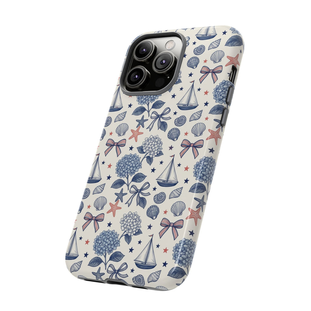 Coastal Americana Hydrangea Phone Case Printify