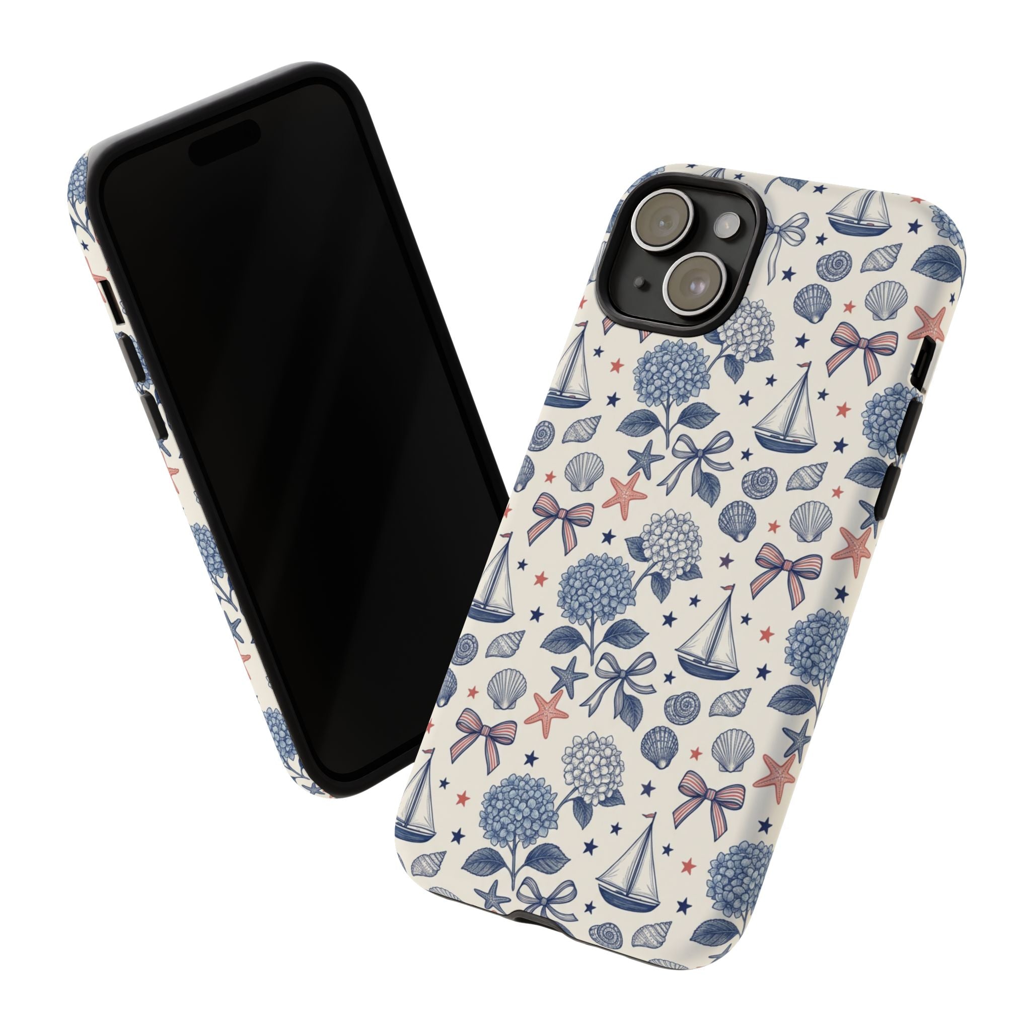 Coastal Americana Hydrangea Phone Case Printify