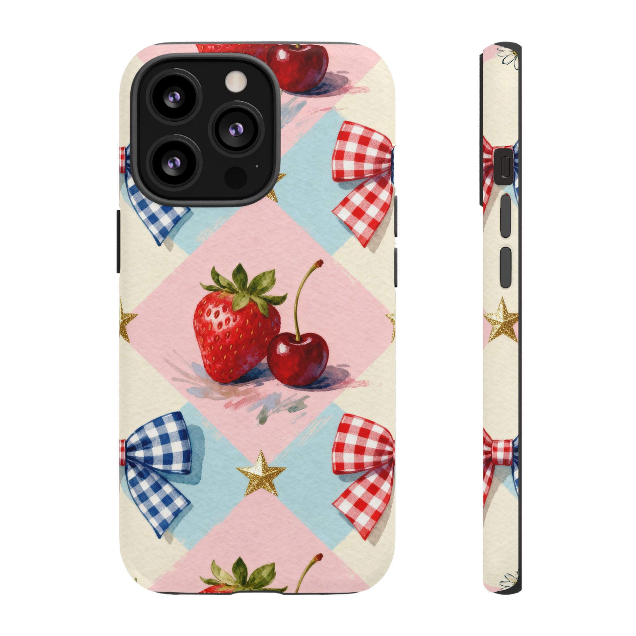 Americana Coquette Cherry Picnic Phone Case Printify