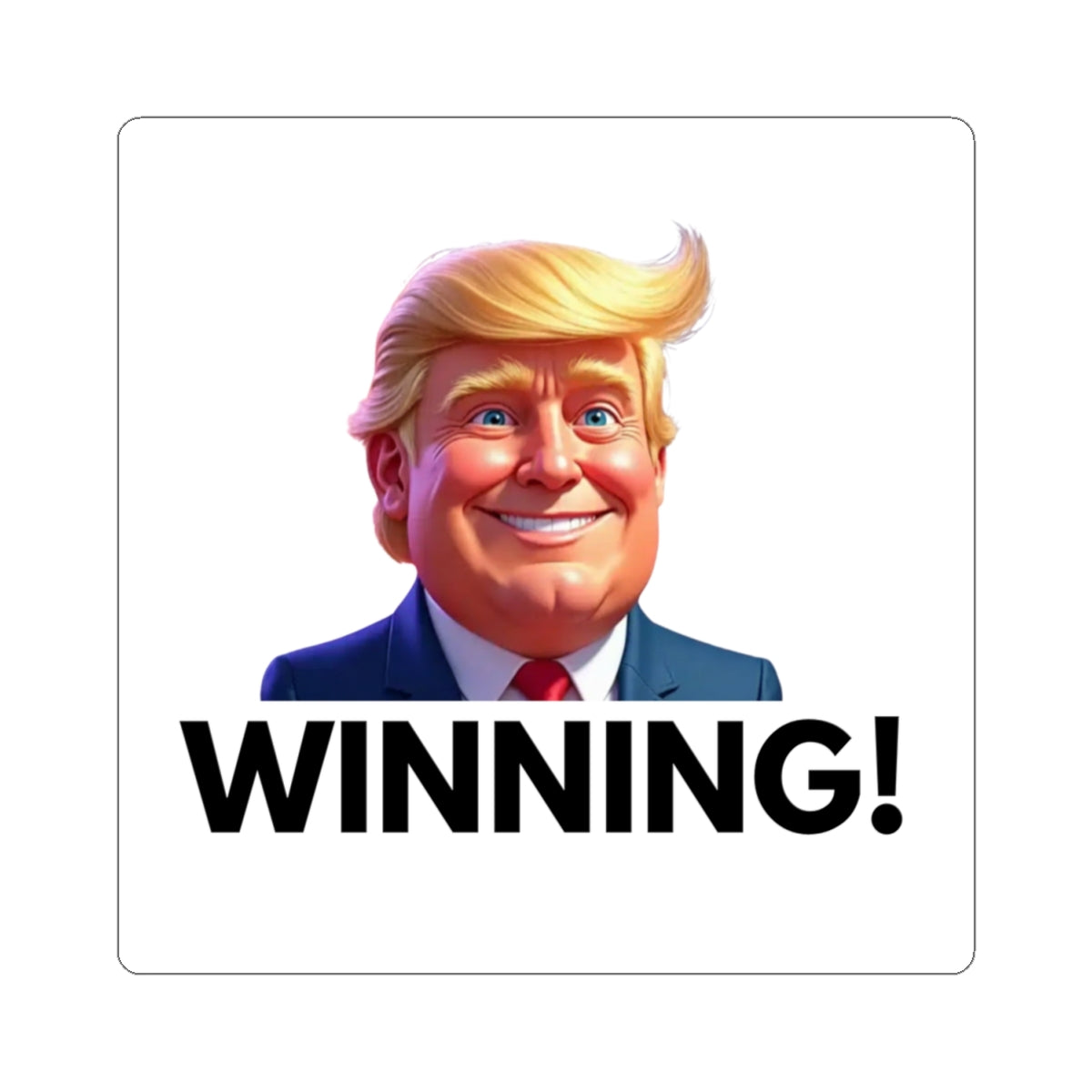 WINNING! Patriotic Sticker – Glossy Vinyl USA Pride Decal