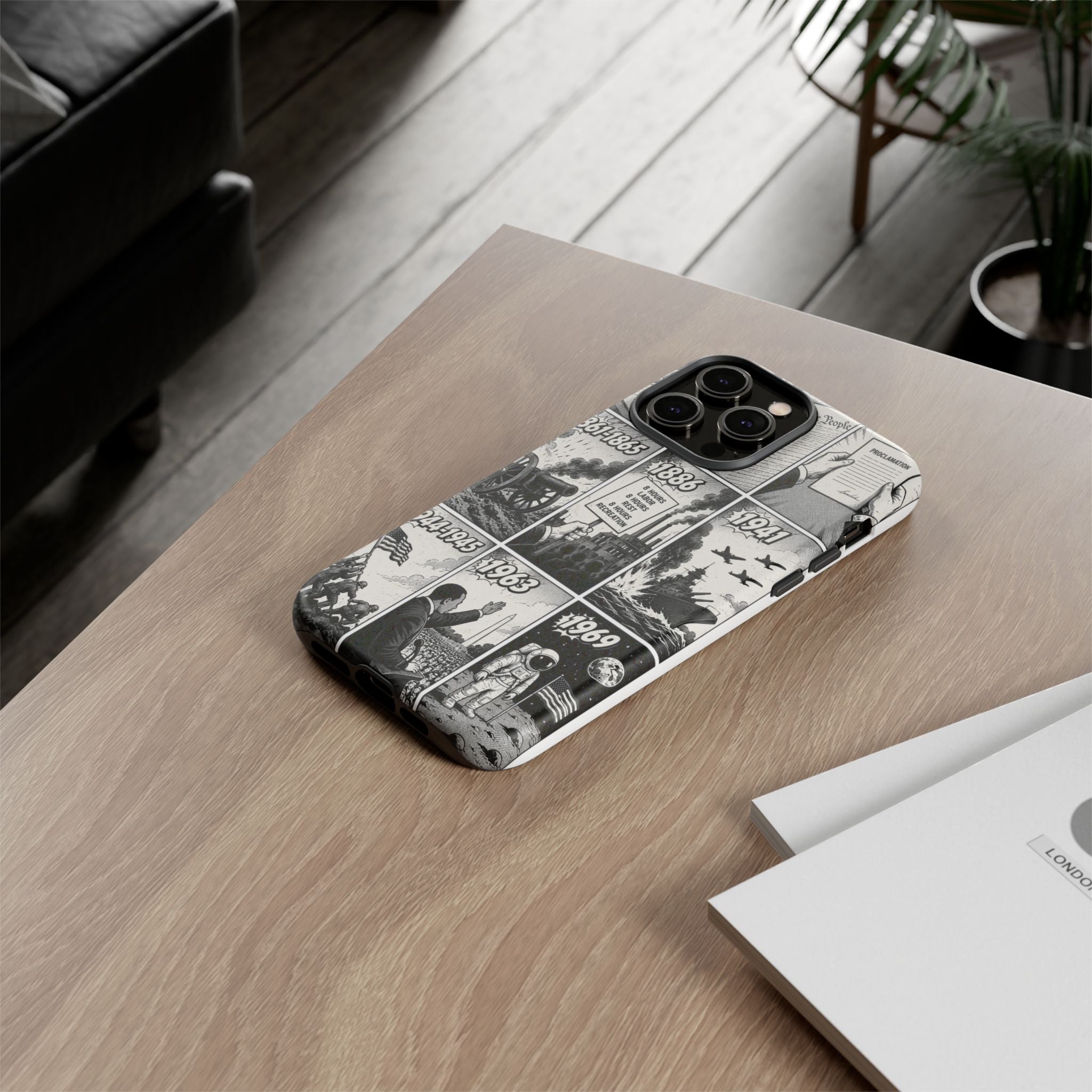 America Through the Ages Comic History Phone Case Printify