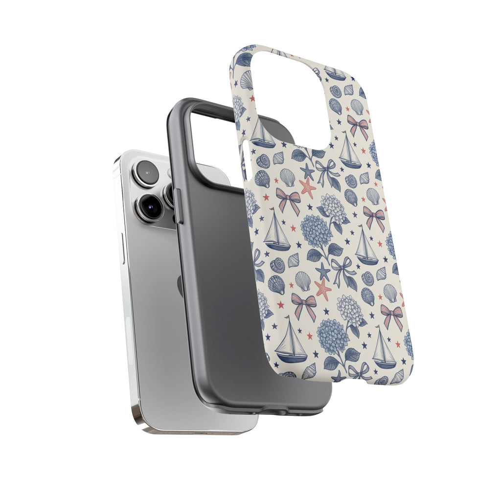 Coastal Americana Hydrangea Phone Case Printify