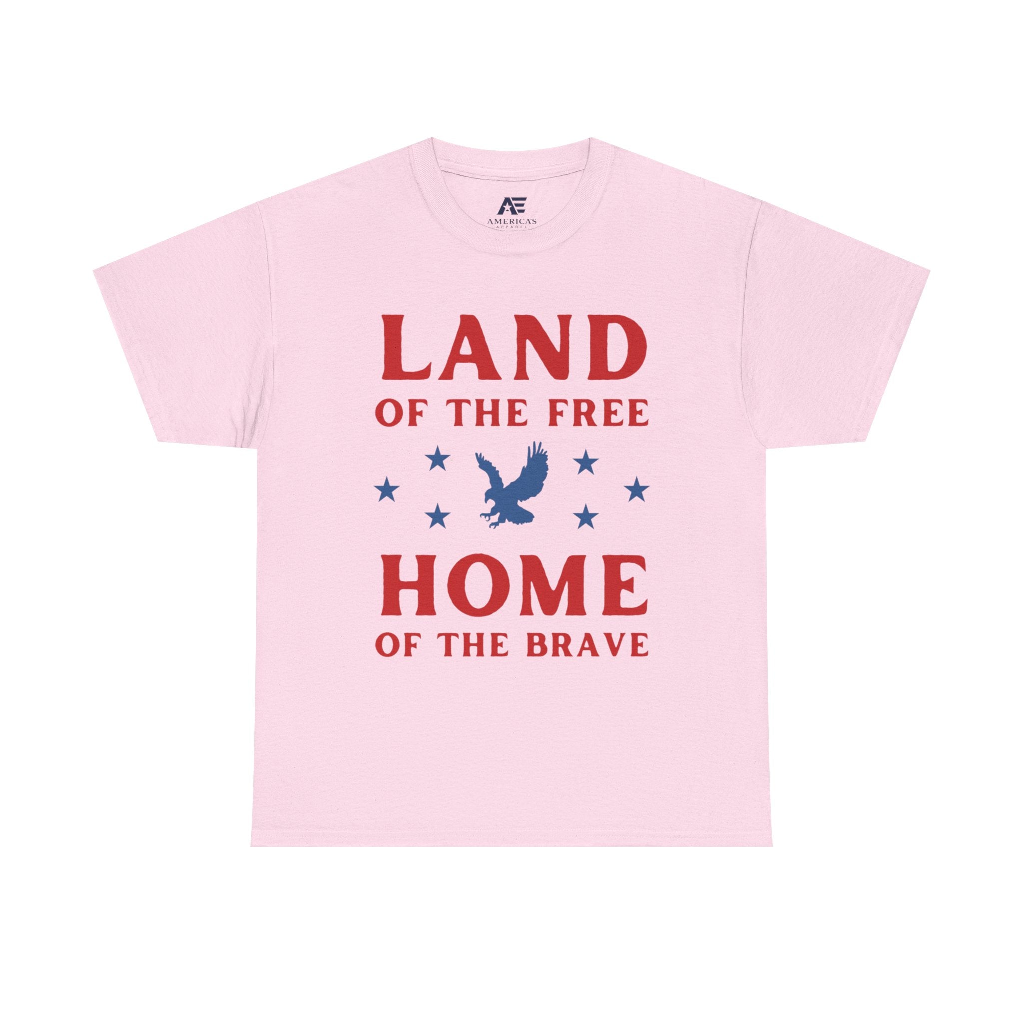 Land of the Free Home of the Brave Eagle Patriotic T-Shirt