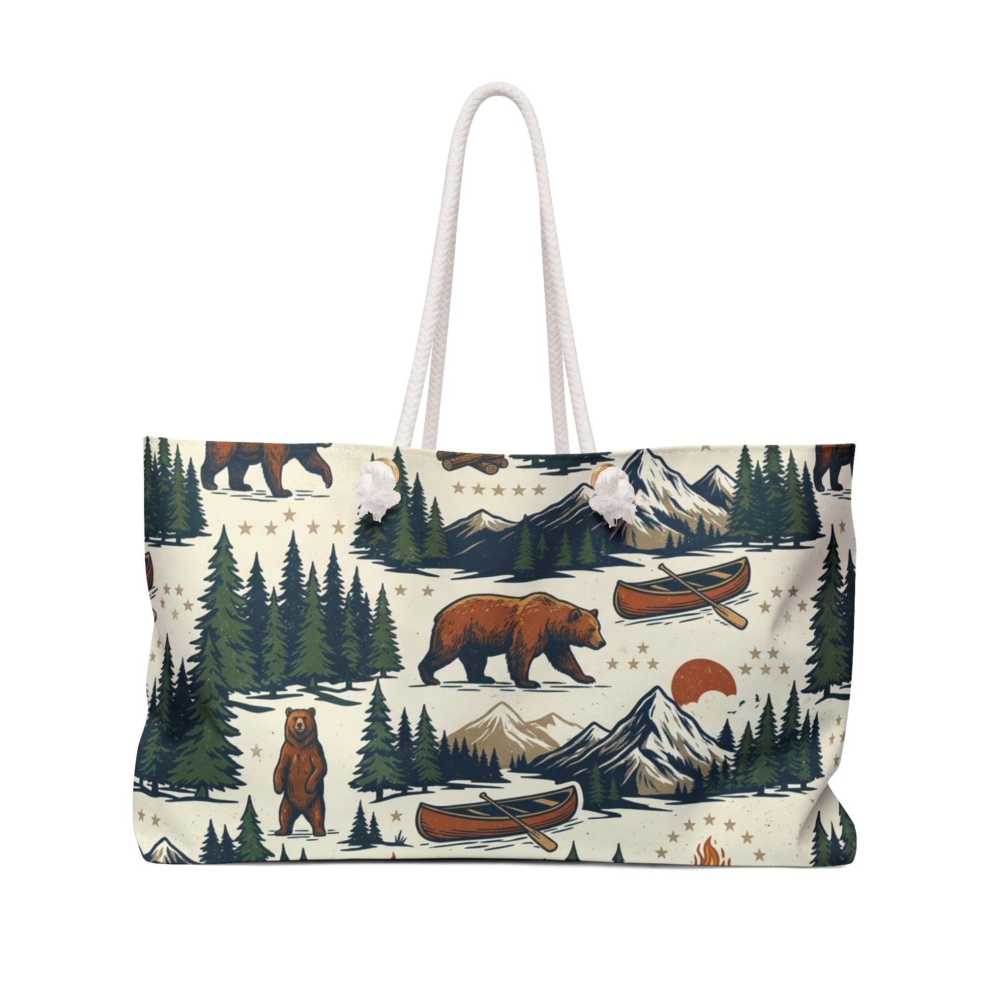 Mountain Wilderness Bear Weekender Tote Printify