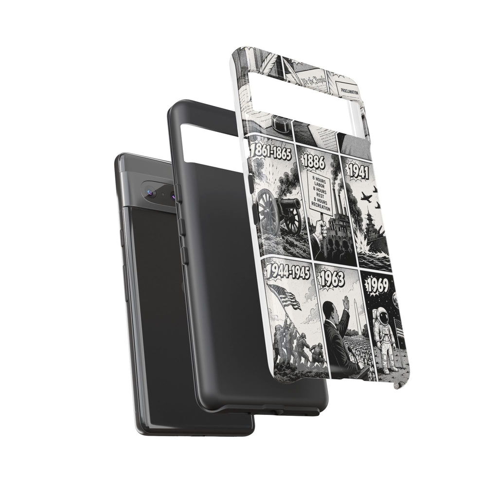 America Through the Ages Comic History Phone Case Printify