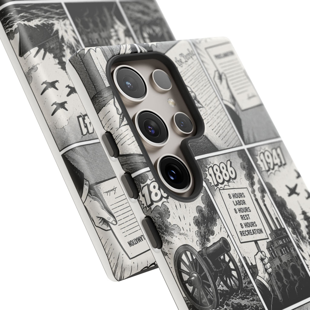 America Through the Ages Comic History Phone Case Printify