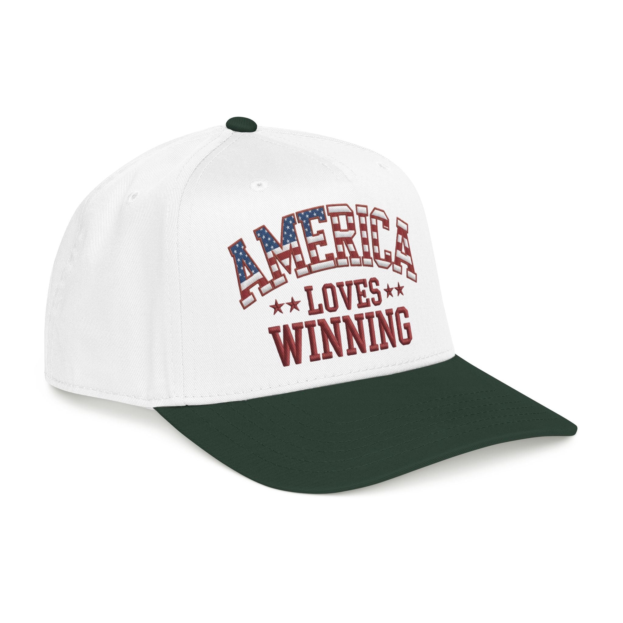 America Loves Winning Patriotic Hat – American Flag Cap