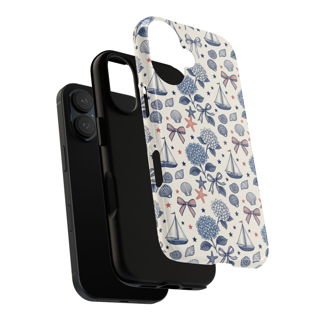 Coastal Americana Hydrangea Phone Case Printify