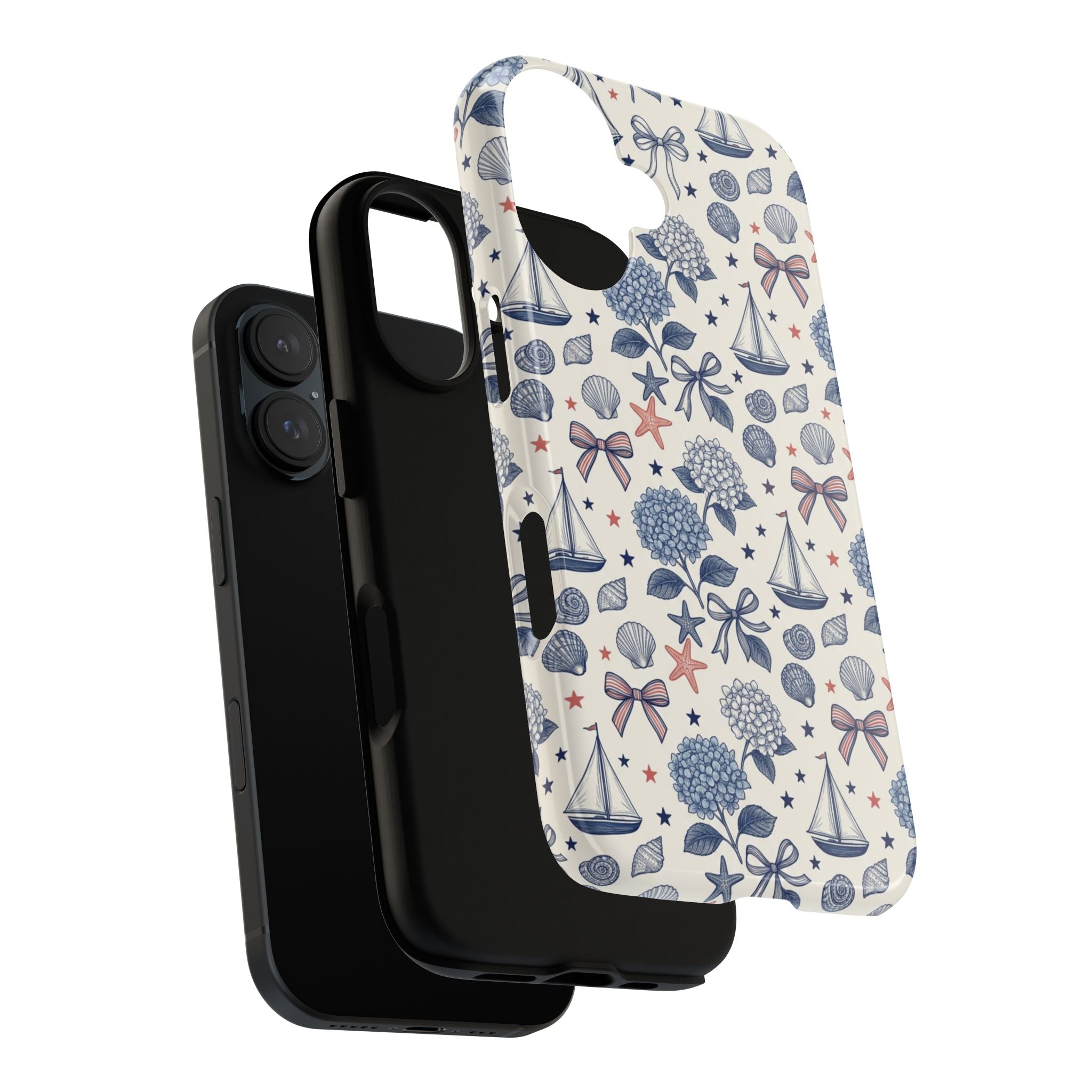 Coastal Americana Hydrangea Phone Case Printify