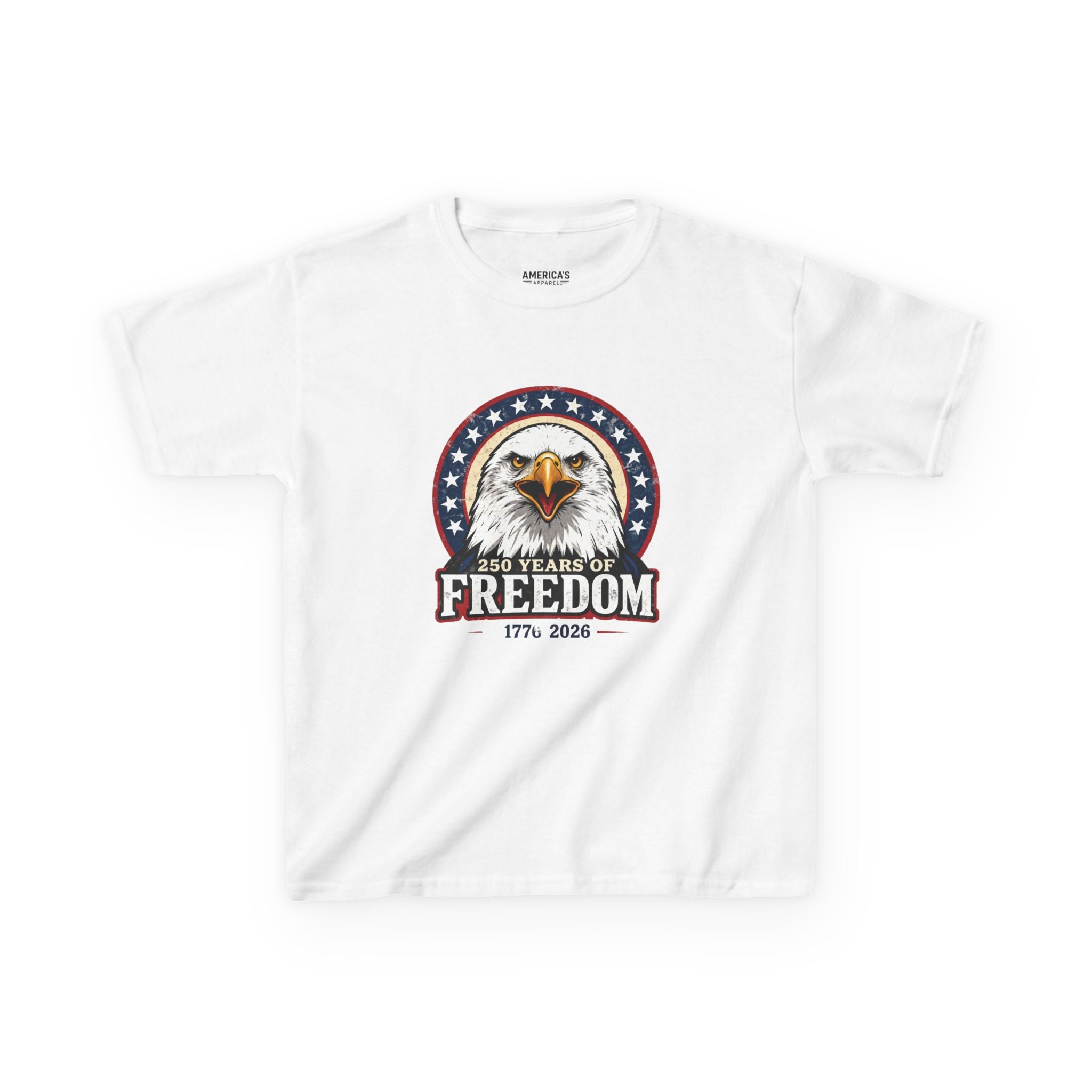 Patriotic Bald Eagle Kids Tee — Freedom Eagle T-Shirt Printify