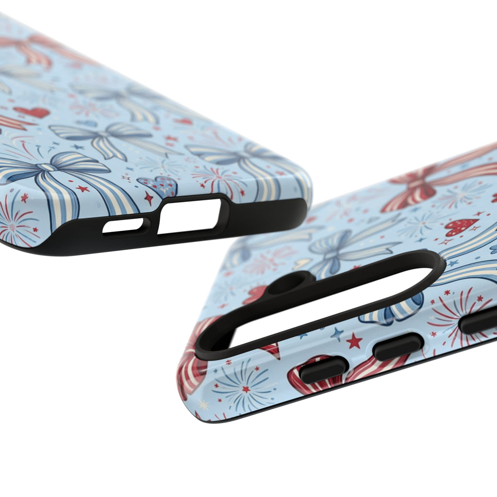 Patriotic Coquette Bows & Fireworks Phone Case Printify