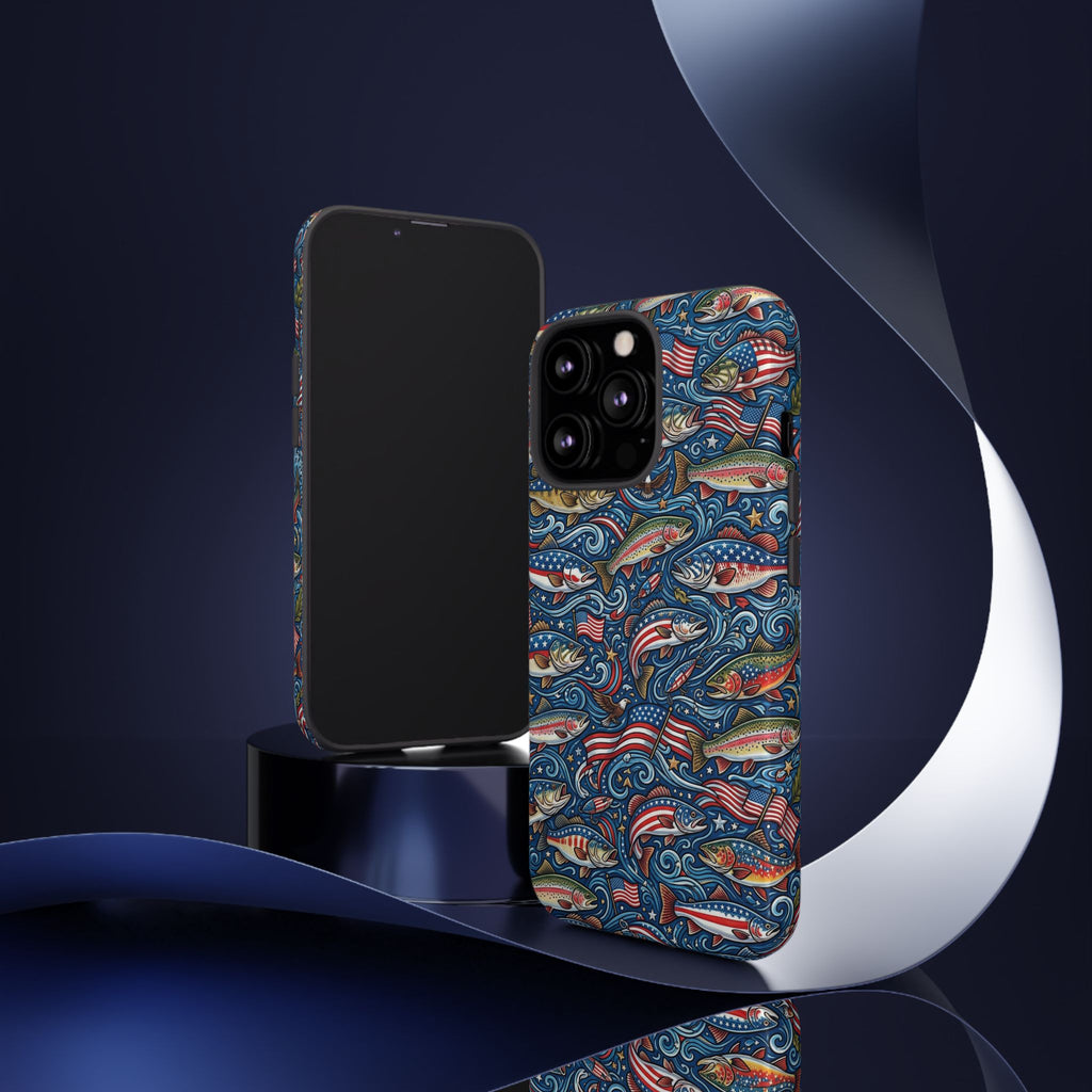 Patriotic Fishing Waters Phone Case Printify