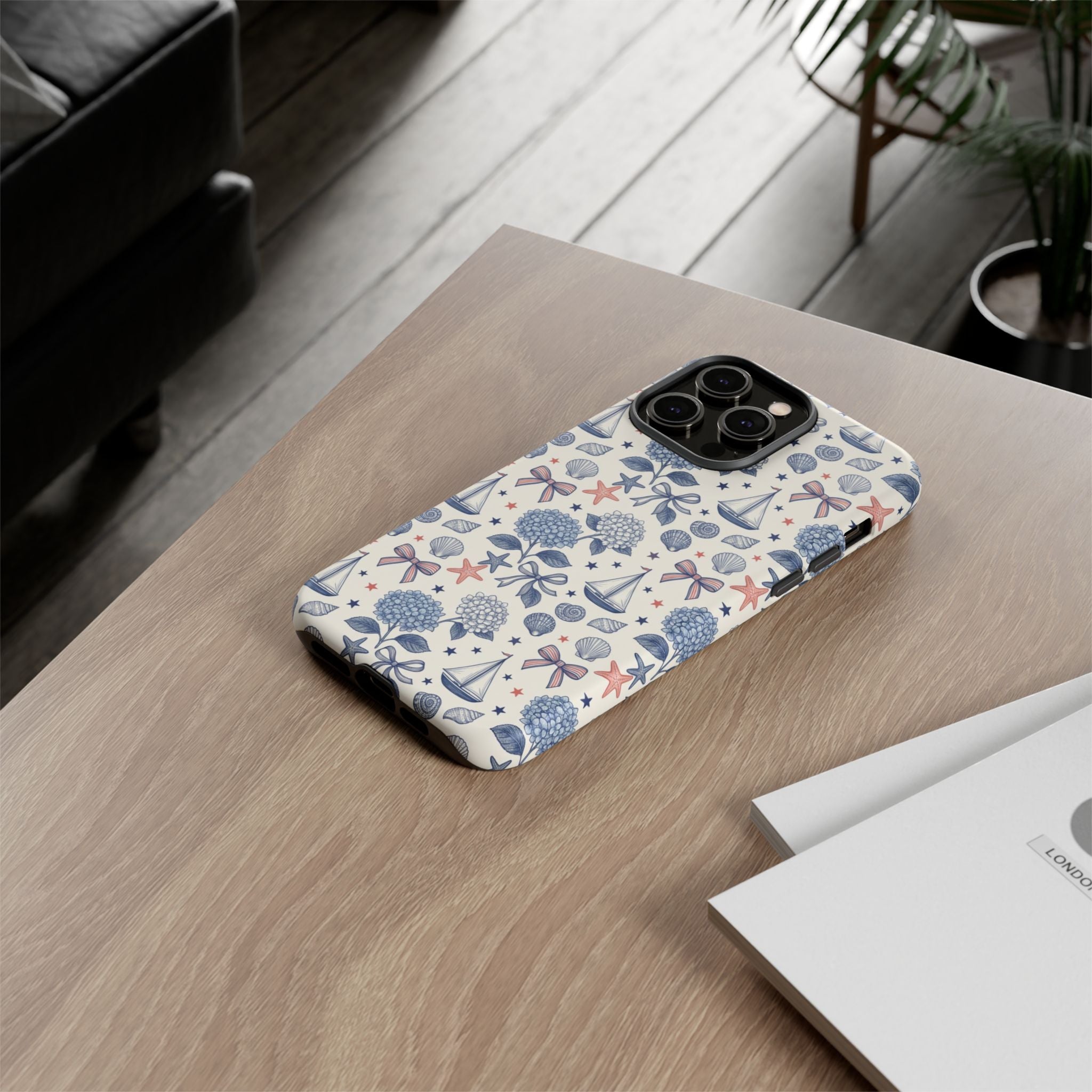 Coastal Americana Hydrangea Phone Case Printify
