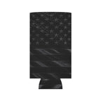 All-Black American Flag Can Cooler — Patriotic Koozie